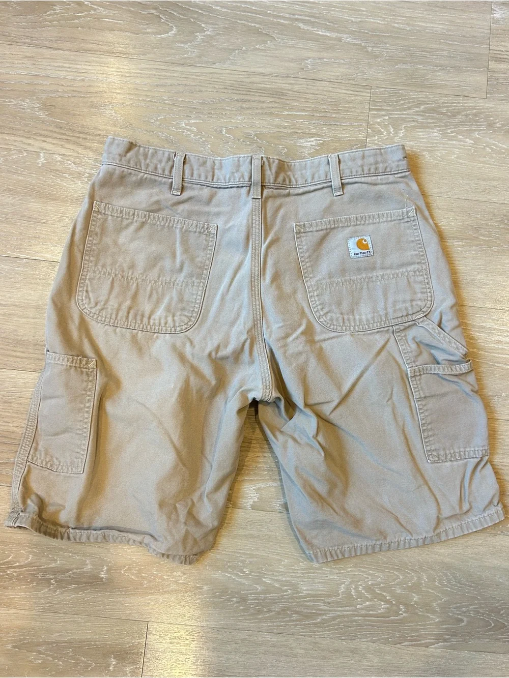 Carhartt Khaki Cargo Shorts Size 34 Waist Tan Beige Outdoor